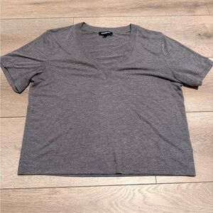 Garage Charcoal V-Neck Short Sleeve Tee
